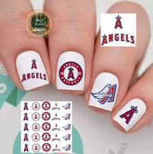 Los Angeles Angels Baseball Waterslide Nail Art Decals Set Of 50  Instructions