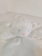 Carter's Plush Lamb Sheep Baby Security Blanket Lovey Pacifier Holder White