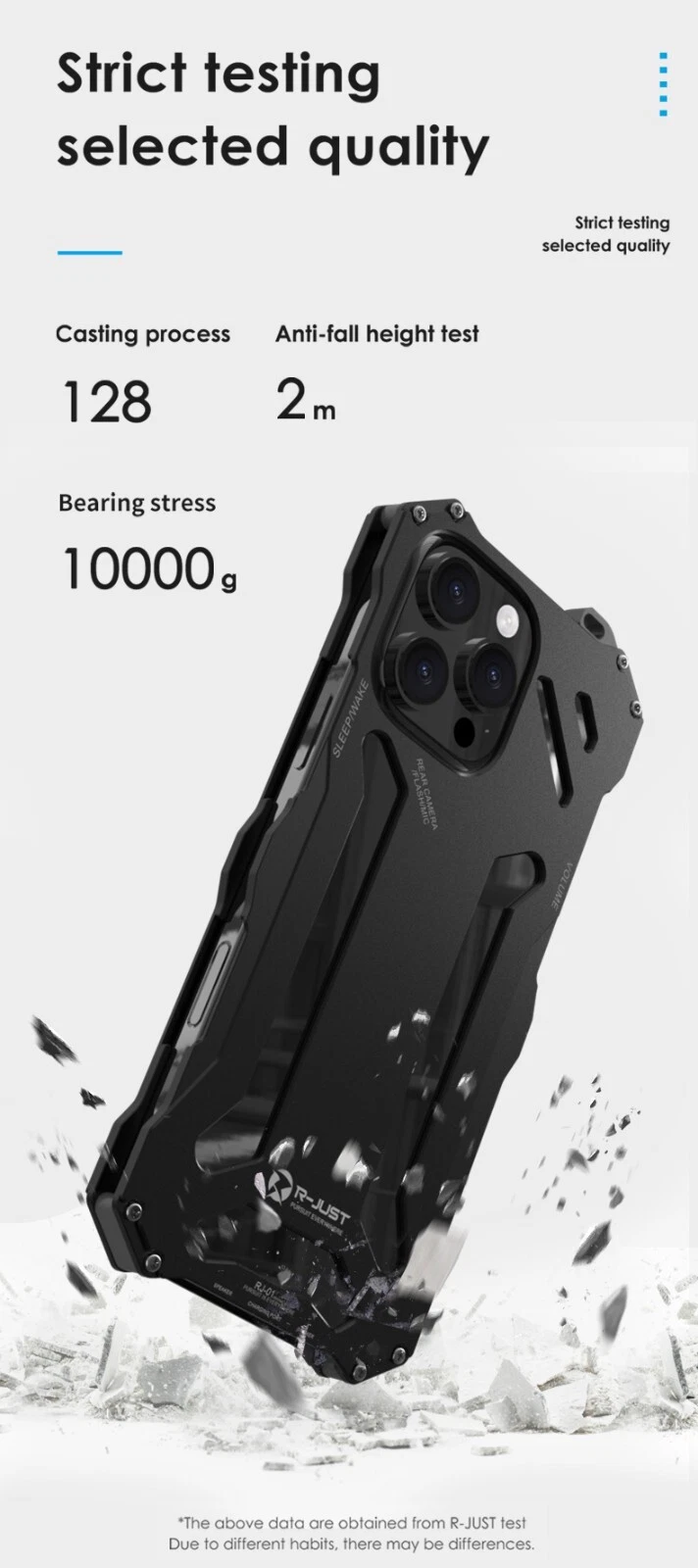 R-JUST Metal Shockproof Armor Back cover Case Fo iPhone 16 15 14 13 12 Pro Max + - Picture 16 of 19