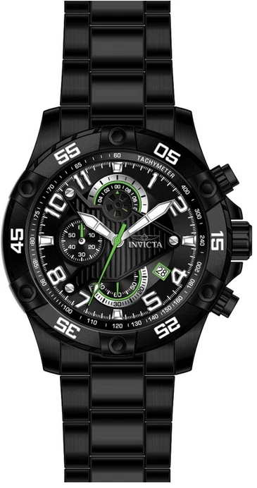Invicta S1 Rally 26101 Uomo Rotondo Nera e Verde Analogico Data Cronografo Watch - Immagine 2 di 4