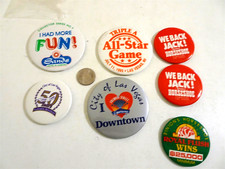 7 boutons vintage Las Vegas dos épingle Sands Binion's Fremont Experience