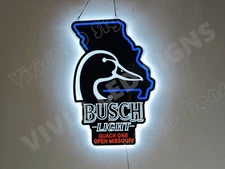 Missouri State Flying Duck Quack Beer Lager 20" Vivid LED Neon Sign Wall Decor