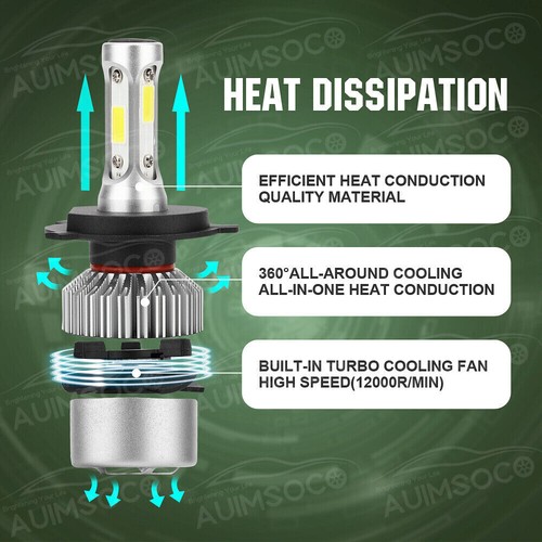 4x LED Headlights Fog Lights Bulb 8000K Hi/Low Beam For Toyota Tundra 2000-2006 - Picture 8 of 17