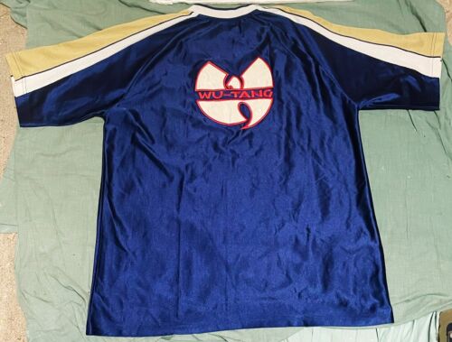 VINTAGE Wu Tang Jersey Mens WU WEAR 1990s HIP HOP Embroidered RAP Streetwear EUC - Picture 1 of 6