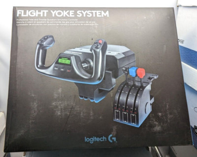 Logitech Flight Yoke and Throttle Quadrant Simulator Controller NEW