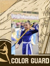 Color Guard Laser Engraved Wood Picture Frame Portrait (4 x 6)