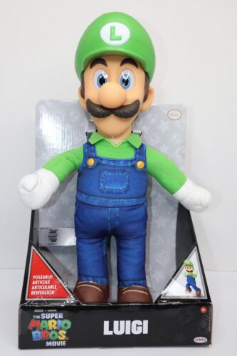 The Super Mario Bros Movie: LuigiVinyl/Poseable Plush 16” Doll OfficialNintendo  - Picture 1 of 22