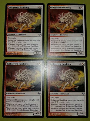 Belligerent Hatchling x4 Eventide 4x Magic the Gathering MTG