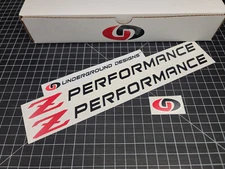 Z PERFORMANCE Decals (2pk) Racing Hood Fender Stickers Fits Nissan Z 350Z 370Z