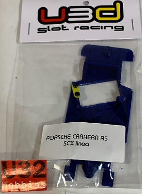 U3D Chassis 3D Porsche 911 Carrera Anglewinder Blau Scalextric