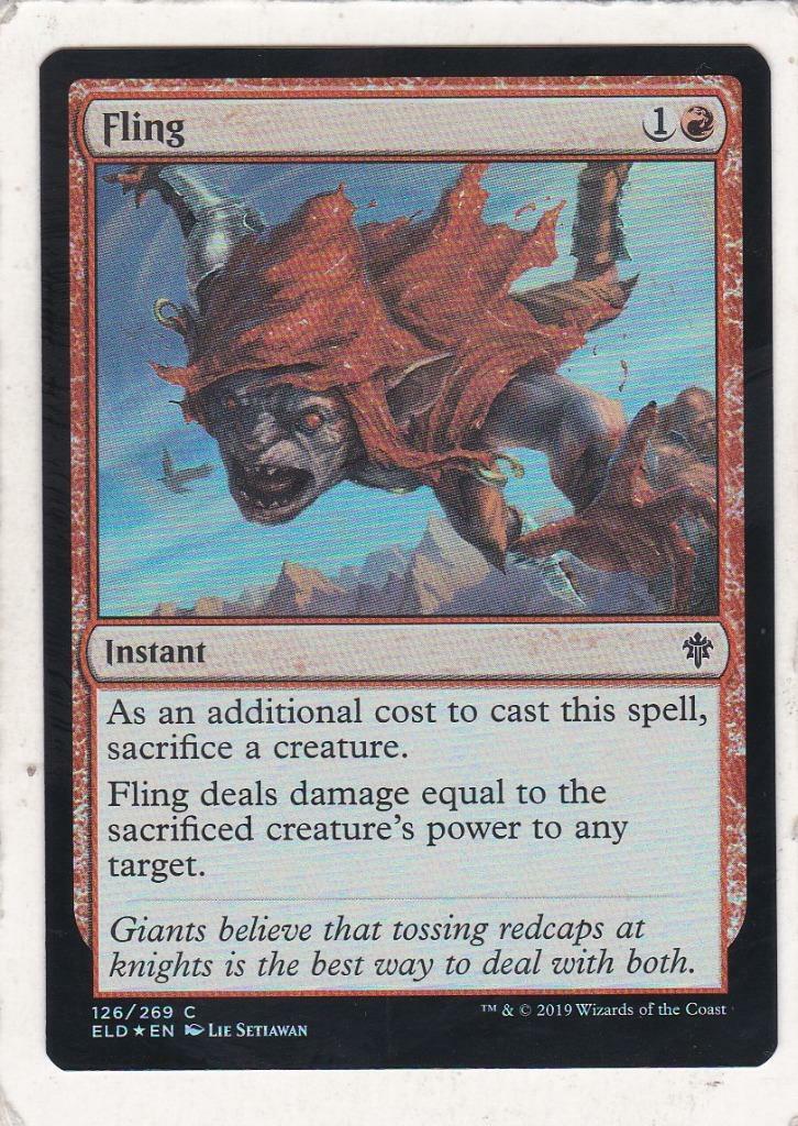 Magic: MTG: Throne of Eldraine: Foil: Fling | eBay Magic: MTG: Throne of Eldraine: Foil: Fling | eBay