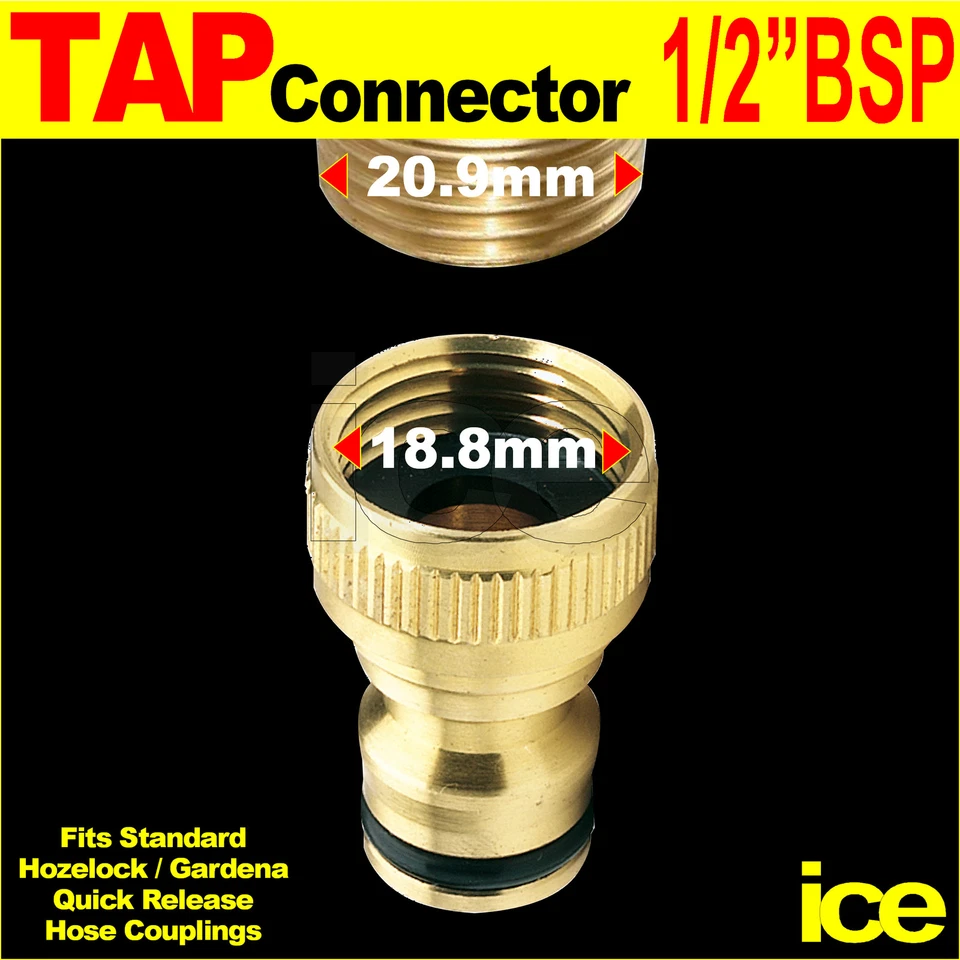 HOZELOCK GARDENA SGANCIO RAPIDO 1/2" RUBINETTO CONNETTORE KARCHER JETWASH TUBO ACCOPPIAMENTO