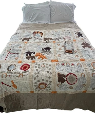 Rare Harriet Powers 1992 Smithsonian Replica Biblical Quilt 82 X 64 AS IS Read