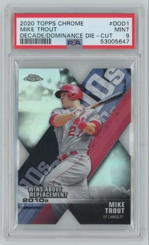2020 Topps Chrome Decade of Dominance Die-Cut Mike Trout PSA 9 #DOD-1 C24