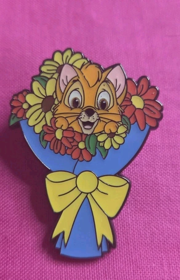 Disney Loungefly Oliver Cat Bouquets Enamel Pin Oliver And Company