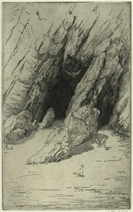 Gertrude Keeling - Pencil Signed Etching - Mouth Of The Cave - 20th Century
