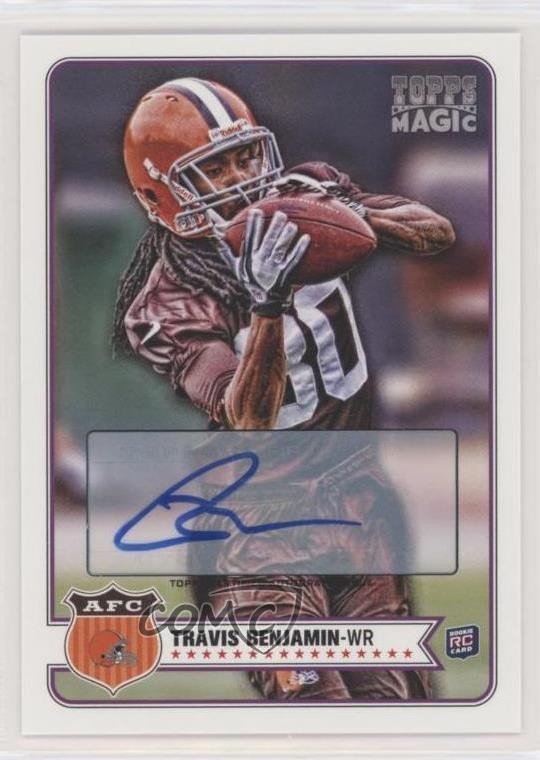 2012 Topps Magic Auto Travis Benjamin #39 Rookie Auto RC pm6