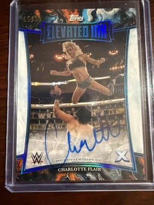 Charlotte Flair Elevated Ink Auto Aqua /99 2025 Topps Exalted WWE