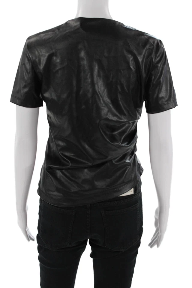 Camiseta básica negra manga corta Helmut Lang para mujer talla L Foto 3 de 4