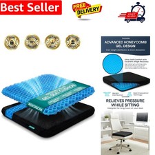 Comfort Therapy Orthopedic Gel Seating Cushion — Ergonomic Memory Foam Coccyx...