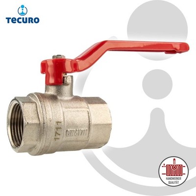 tecuro Kugelhahn, beidseitig Innengewinde Rp 1/4 bis 4 Zoll, langer Stahlhebel