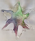 VINTAGE MURANO ART GLASS PASTEL STAR SHAPED CANDY/NUT BOWL~ ITALY