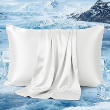 Pillowcases for Hair and Skin, Softer Than Silk Pillow Queen 1 Pack White