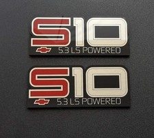 Chevrolet Chevy First Gen S10 LS POWERED Fender Emblem Pair repop