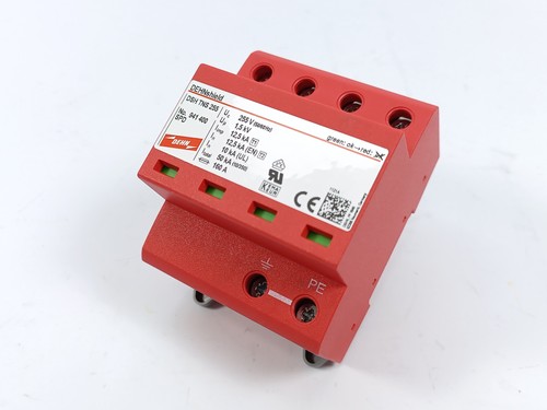 DEHN DSH TNS 255 FM 4 Pole 6 Connections Red Fuse Block TN-S Systems