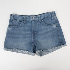 Levis 2014 Orange Tab Cut Off Jean Shorts Size 30 High Rise Raw Hem DIY Upcycled