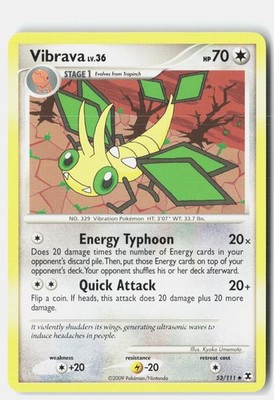 Vibrava 53/111 Uncommon Rising Rivals Pokemon Lightly Played Kyoko Umemoto