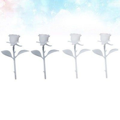  4 Stück DIY handgemachte 3D Rose Ornament Mini Rose Modell Mode Rose Ornament