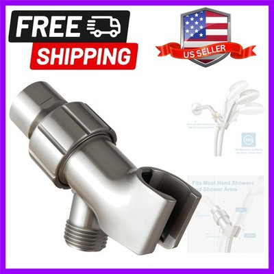 Shower Head Holder with Solid Metal Ball for Handheld Shower Head, Brushed Ni...