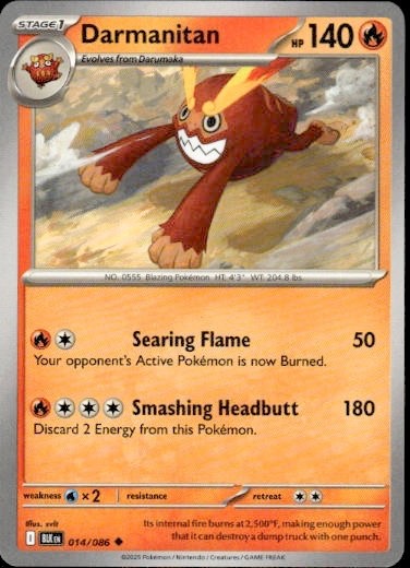 Pokemon TCG SV: Black Bolt Darmanitan 014/086