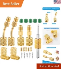 Versatile R410A Refrigerant Adapter Kit - 6 Essential Pieces + Tool Included