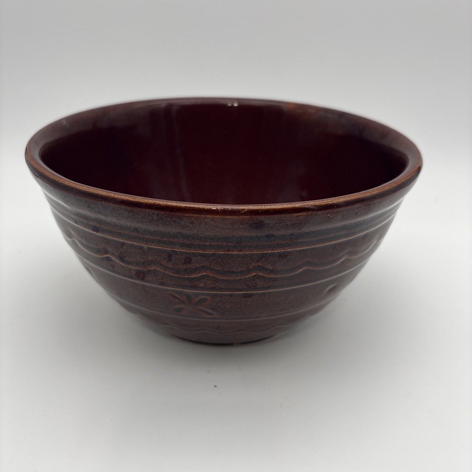 Vintage Marcrest Stoneware Bowl Daisy Dot Oven Proof 2 Quart 8