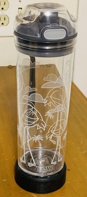 Yew Drink Carrier by Iglo Beach Themed Color Changing w/Strap, 14oz