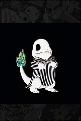 Jack Skellington Charmander Pokemon GID Enamel Pin Ltd Edition NEW Lapel
