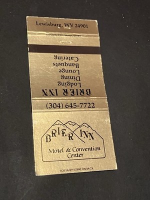 Matchbook Cover - Brier Inn Lewisburg West Virginia