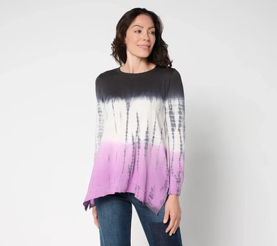 #1145 LOGO by Lori Goldstein Long Sleeve Tie Dye Top Size 1X