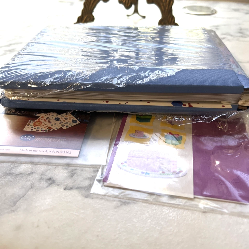 Álbum de celebración Creative Memories 5x7 azul con páginas blancas ¡globos y extras!! Foto 4 de 4