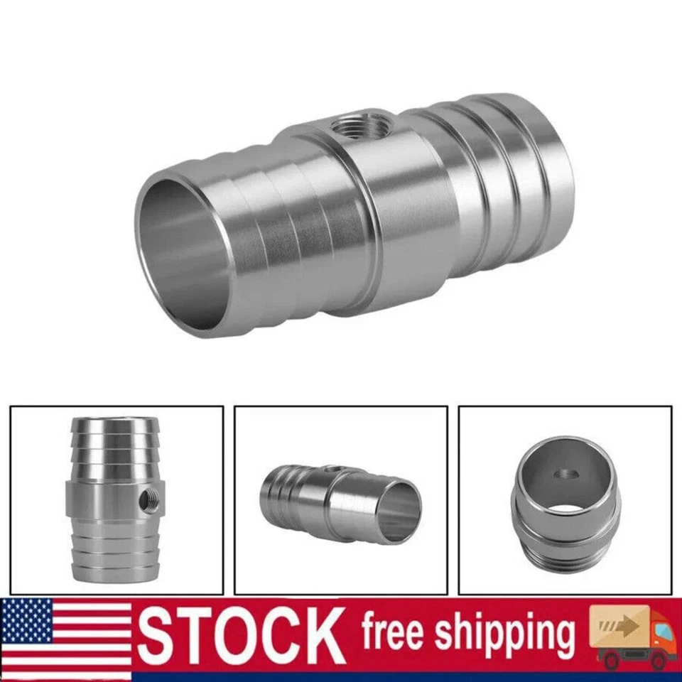 1-1/4" Hose w/ 1/8"NPT Aluminum Steam Port Adapter Top Radiator LS Swap Coolant Foto 3 de 4