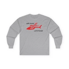 Air Evac Lifeteam Air Rescue Logo Men's Long Sleeve T-Shirt American Davis34 Tee