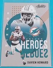 2021 Absolute Unsung Heroes #UH9 Xavien Howard Miami Dolphins Football Card F6