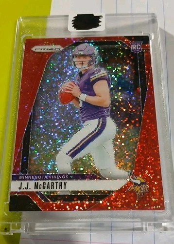 2024 Panini Prizm JJ McCARTHY 💢Red Sparkle Prizm SSP ROOKIE