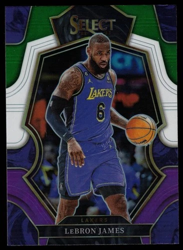 2022 Panini Select Basketball Green White Purple LeBron James #126 PSA 10