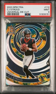 2023 Panini Spectra #112 CJ C.J. Stroud Universal Die-Cut Prizm Rookie /10 PSA 9
