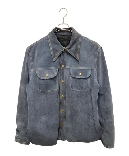 Buckboard Suede Leather Jacket Men's Size 48 Blue - product listing photo