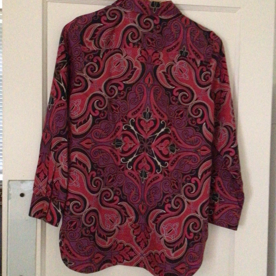 Túnica para mujer Chico de algodón manga larga con botones púrpura rosa negra talla 0P Foto 3 de 4