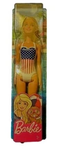 Barbie Olympic Swimmer USA Swim Team Swimsuit Pool Beach Doll American Flag